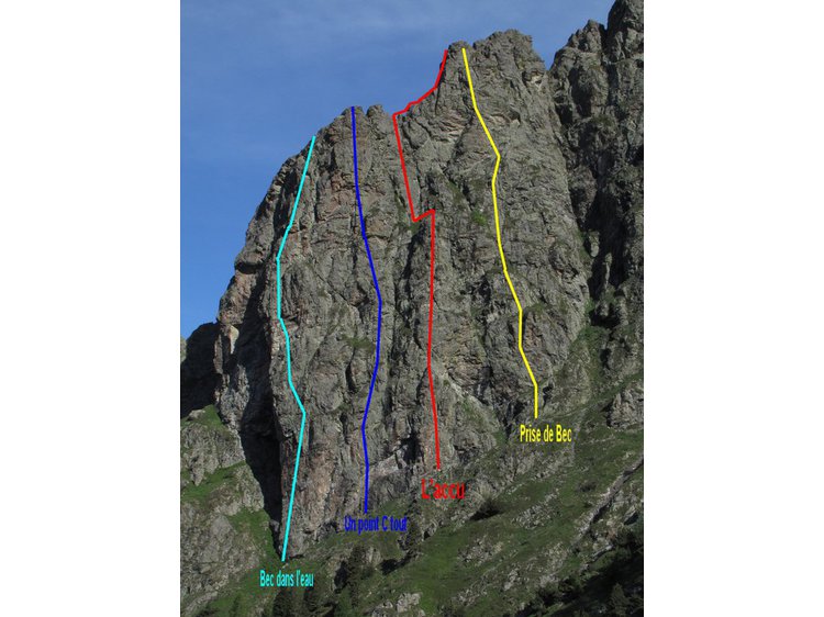 Photo 1 Multi pitch climbing route "l´Accu"
