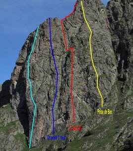 Multi-pitch climbing route "Un point c´est tout !"