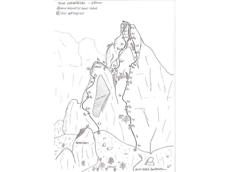 Photo 1 Grande voie d'escalade Bise Matheysine