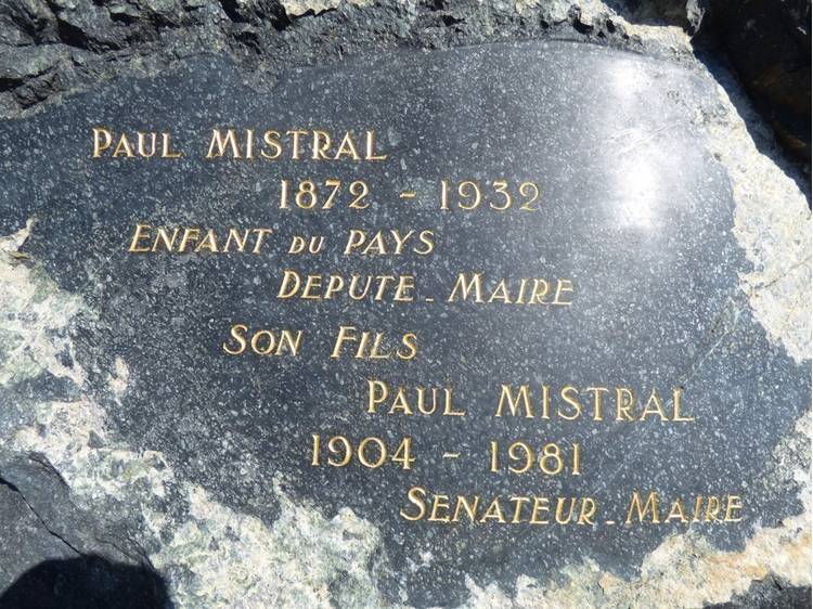 Photo 2 Mr. Mistral Memorial stone