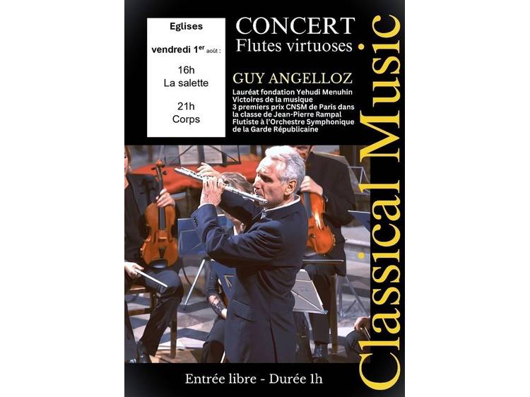 Photo 1 Concert de flûtes virtuoses Guy Angelloz
