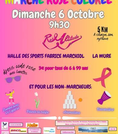 Marche rose colorée et zumba - Octobre Rose