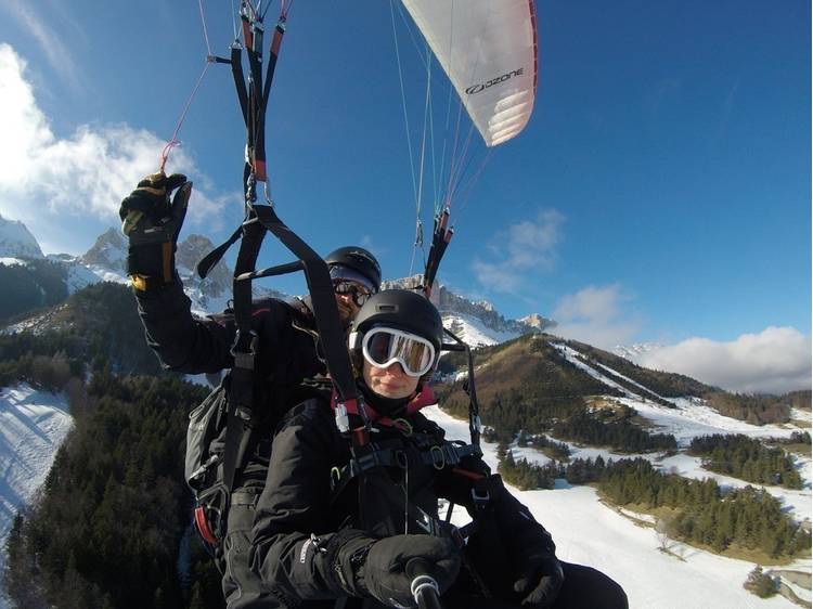 Photo 1 Tandem paragliding flight with skis - Is'Air Parapente