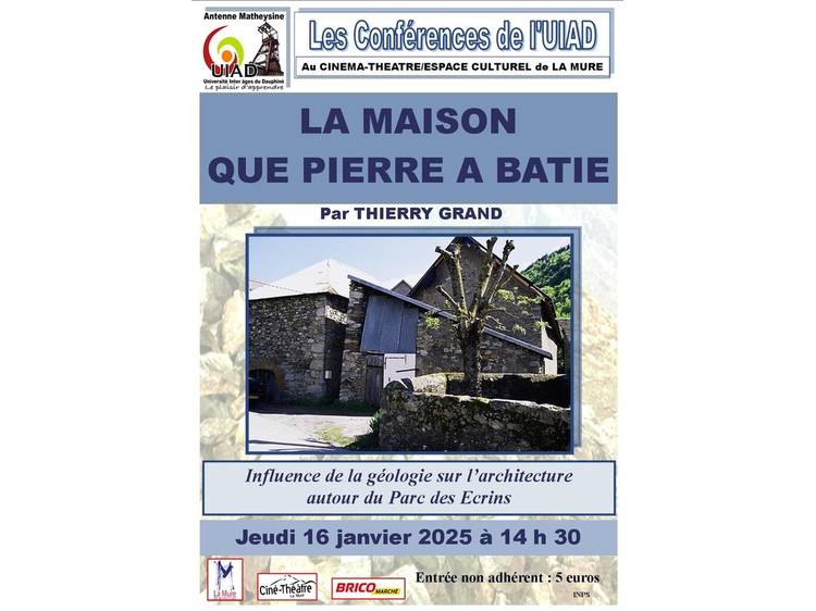 Photo 1 Conférence "La maison que Pierre a bâtie"