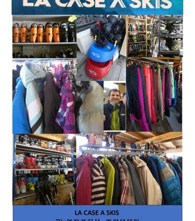 La case à skis à l'Alpe du Grand Serre en Hiver