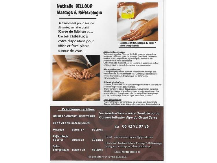 Photo 2 Nathalie Billoud Massages & Réflexologie