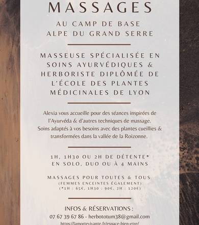 Massages & consultations de phytothérapie avec Alexia