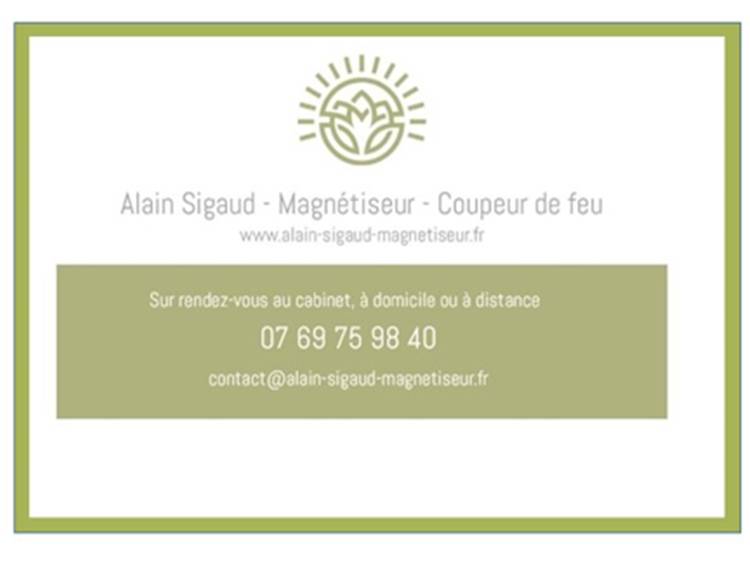Photo 1 Magnétiseur/Coupeur de feu - Alain Sigaud