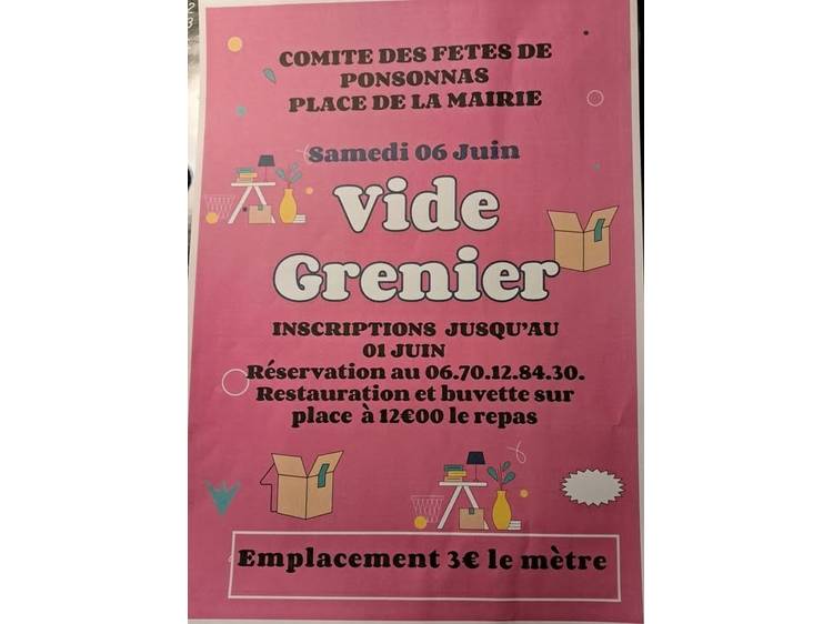 Photo 1 Vide Greniers à Ponsonnas