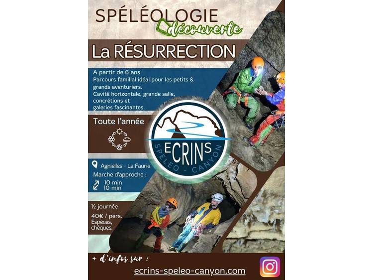 Photo 8 Spéléologie découverte  - Grotte de la Résurrection avec Ecrins Spéléo Canyon