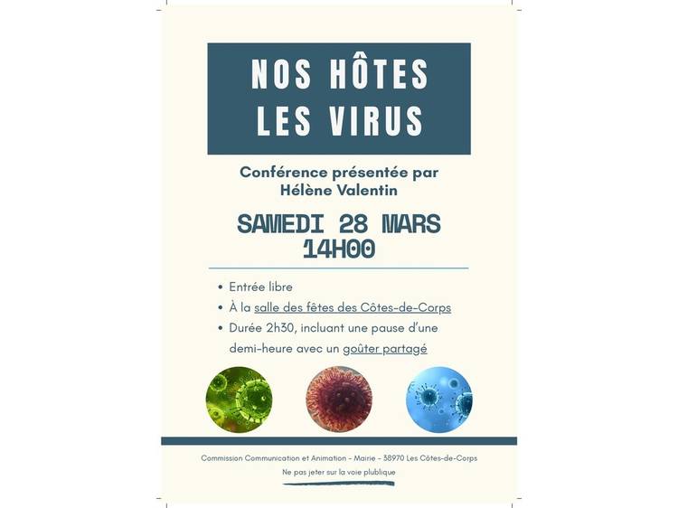 Photo 1 Conférence "Nos hôtes les virus"