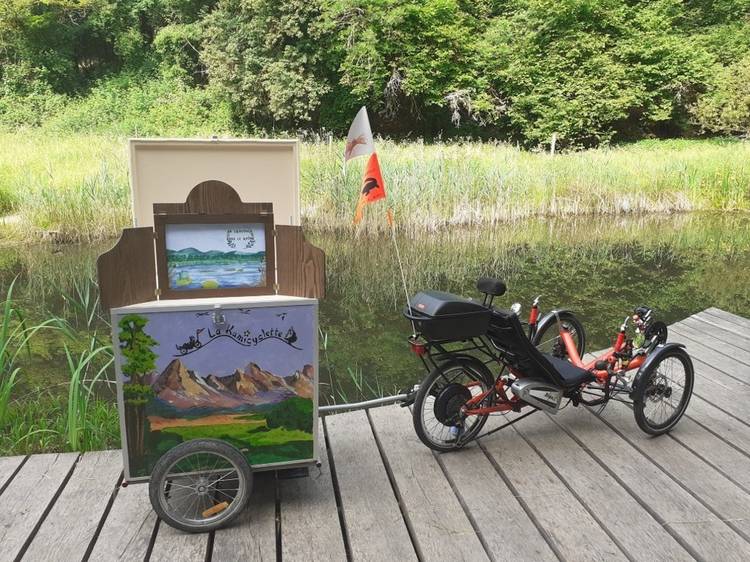 Photo 2 Festival Messiaen : "Panique dans la roselière" avec Christophe Mercier et sa kamicyclette - Cie le Petit Raconteur