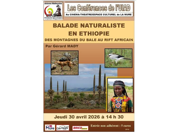 Photo 1 Balade naturaliste en Éthiopie - Conférence de l'UIAD Matheysine