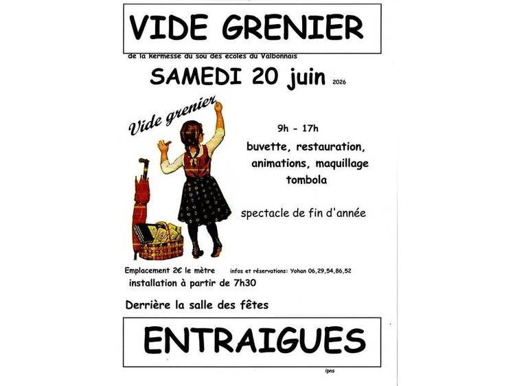 Photo 1 Vide Grenier de la kermesse de l'école à Entraigues