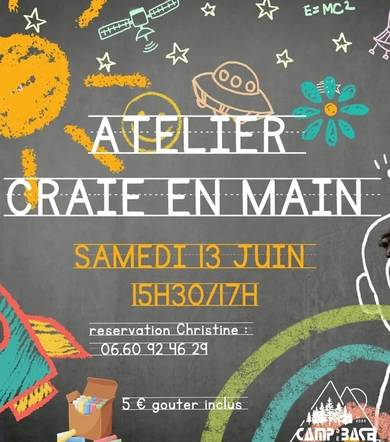 Atelier craie en main avec Christine