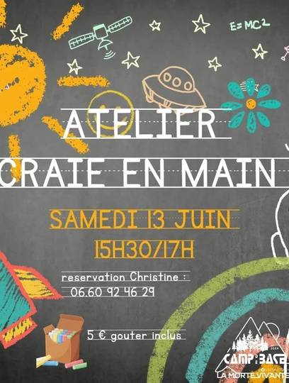 Atelier craie en main avec Christine