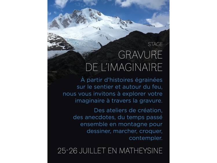 Photo 2 stage GRAVURE DE L'IMAGINAIRE - rando et création