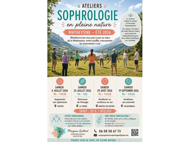 Photo 1 Sophrologie en pleine nature : Retrouver de l'énergie