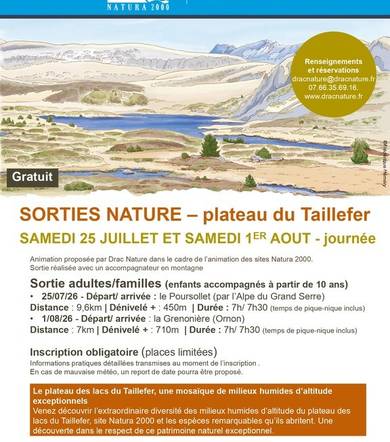 NATURE EXCURSION: “The Taillefer Lakes Plateau: A Mosaic of Exceptional High-Altitude Wetlands”