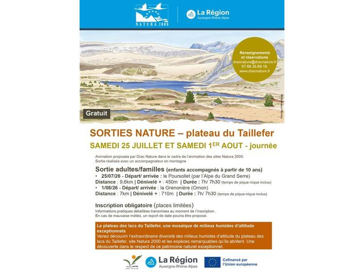 Photo 1 SORTIE NATURE : « Le plateau des lacs du Taillefer, une mosaïque de milieux humides d’altitude exceptionnels »