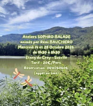 Sophrology on a walk at the pond of Crey.
