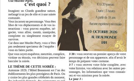 Murder party "Champagne et Arsenic"