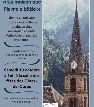 Conference about the stones of our typical Dauphinois habitat