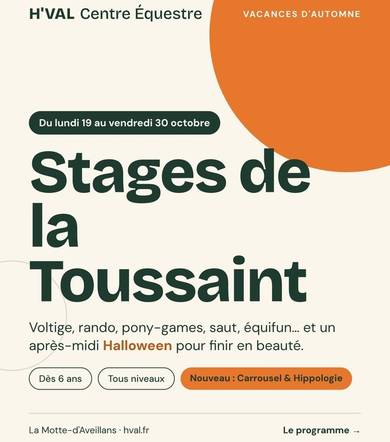 Stages d'équitation vacances de la Toussaint